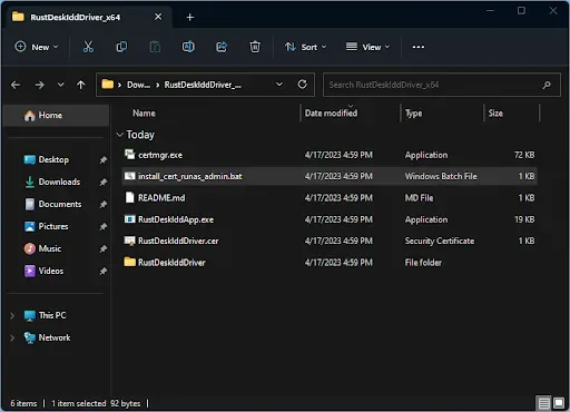 Figure 2. Run installation 