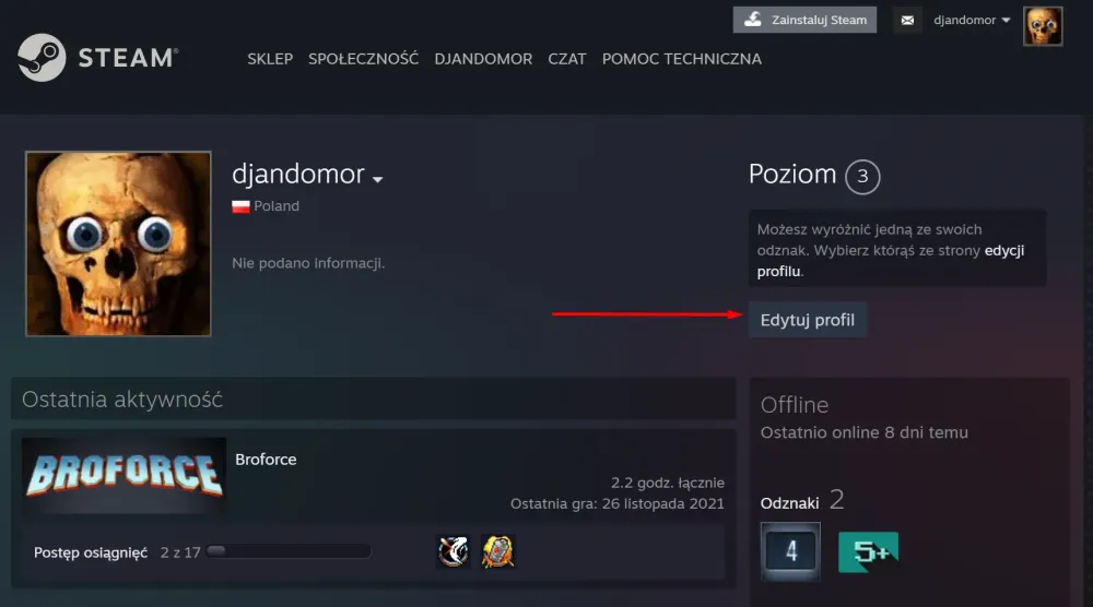 Edit Steam Profile