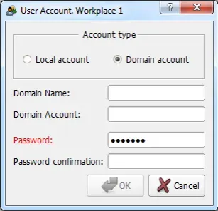 Example of setting up automatic logon with a domain account type