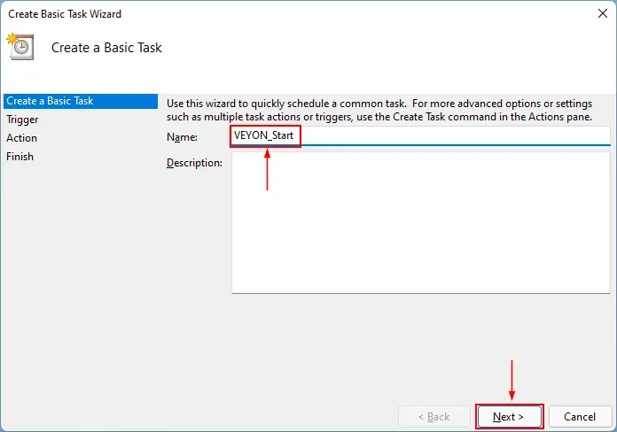 Create a Name for the Basic Task (Figure 15)