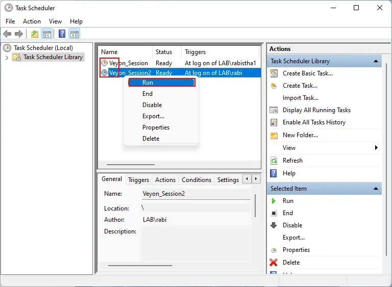 Run Tasks (Figure 21)
