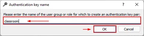 Come up with a name for the key (Figure 8)