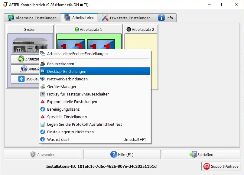 Verwenden Sie den entsprechenden Befehl im Kontextmenü, um das Systemfenster zum Anpassen des Desktops zu öffnen