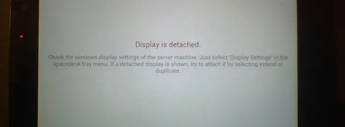 Display ist getrennt