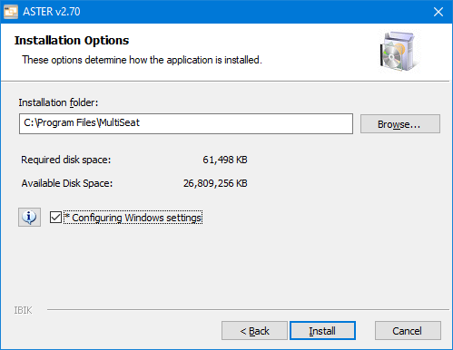 Installer Settings