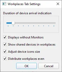 Workplaces Tabb Settings