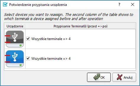 Potwierdzenie przypisania urzadzenia