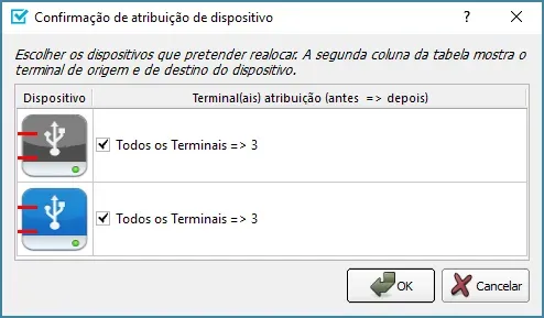 Confirme a atribuição do dispositivo