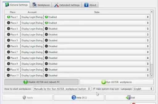 Рисунок 18. Запуск рабочих мест АСТЕР